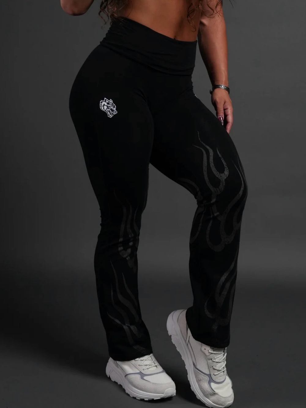 HELLFIRE ROMY FOLDOVER PANTS IN BLACK